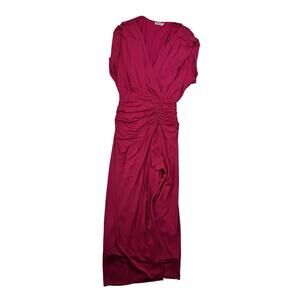Simkhai Ellie Ruched Jersey Maxi Dress Pink Size S